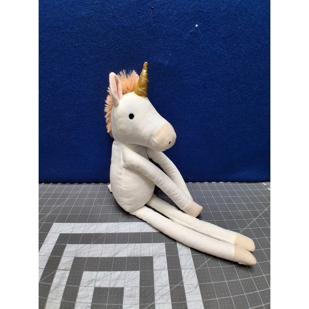 Pillowfort Unicorn Mini Pillow Plush White Peach Gold Horn 2021
